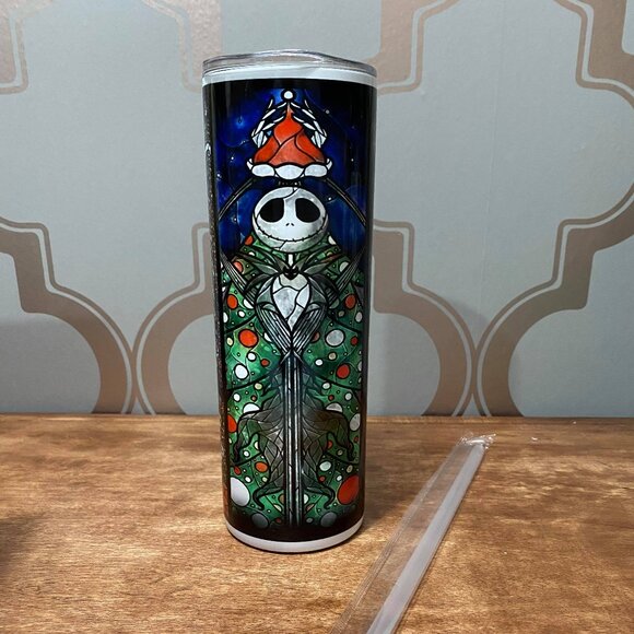 Stained Glass Pumpkin King 20 oz tumbler - Picture 1 of 4